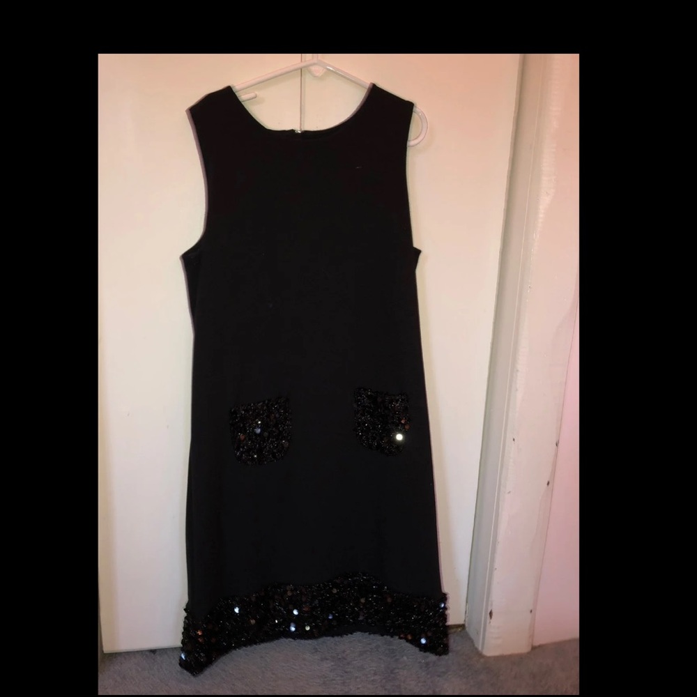 black sparkly dress
